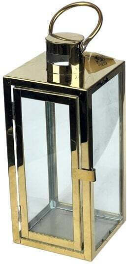 Kersten Metallic Lantern Gold 12x12x30cm