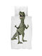 Snurk Set Kids Duvet Cover Single with Pillowcase White 160x220cm