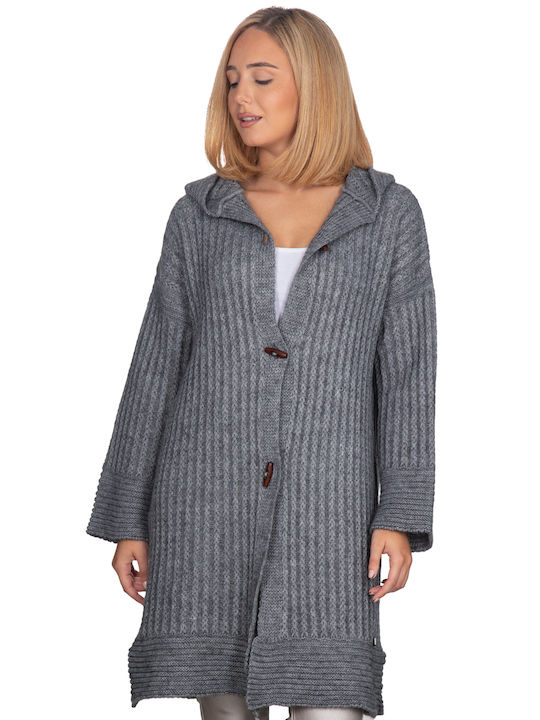 Vera Long Women's Cardigan Grey