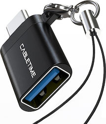 Cabletime CT-OTG-CMAF-ABL USB-C male σε USB-A female
