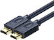 Cabletime HDMI 2.0 Premium Hochgeschwindigkeits 4K 60Hz HDR HDMI-Stecker Kabel HDMI männlich 1m Blauer