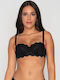 Balconette Balconette Bra with Light Padding Underwire Black
