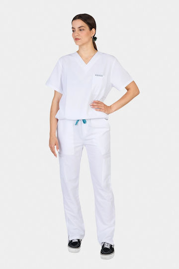 Dr. Scrub Γυναικείο Ιατρικό Παντελόνι Λευκό