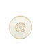 By Bone Tessera Plate Shallow made of Porcelain Beige with Diameter 32cm 6pcs