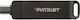 Patriot Rage R550 512GB USB 2.0 Stick με σύνδεση USB-A & USB-C Μαύρο