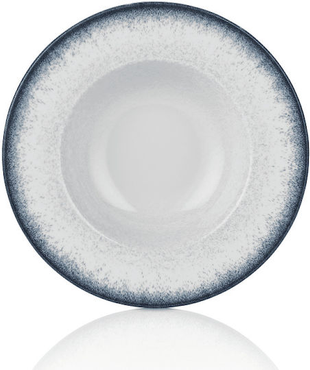 By Bone Occhio Plate Soup made of Porcelain Blue with Diameter 25cm