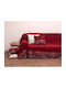 Viopros Dreisitzer-Sofa Wurf Chenille 180x280cm Burgundisch