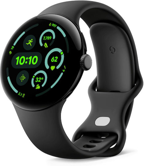 Google Pixel Watch 3 LTE Aluminium 45mm Waterproof with Heart Rate Monitor (Obsidian)