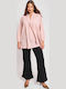 Women's Fabric Trousers Flared with Elastic Black