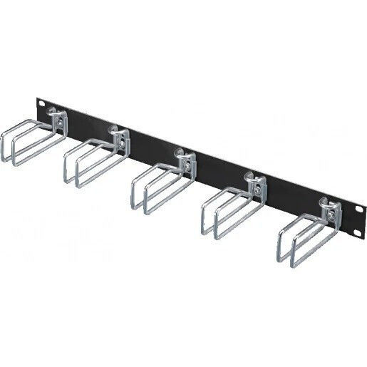 Rittal Netzwerkschrankzubehör Rangierpanel 1HE HxT 43x105mm RAL 9005 Stahlhalterung