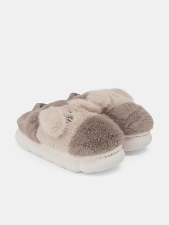 Fengi Kids Slippers Brown