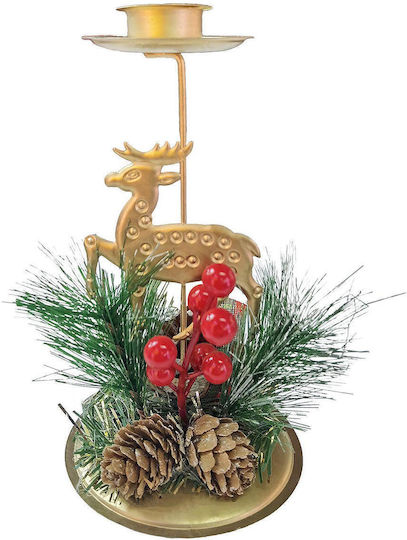 XMASfest Χριστоулгенски свещи и свещници Метален Свещник 15.5x8см.