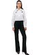 Women's Fabric Trousers Flared Black