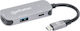 Manhattan USB-C Docking Station με HDMI 4K PD Γκρι (190299)