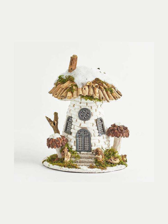 Eurolamp Christmas Decorative Wooden House Brown with Battery with Music 25x18.5x17.5cm.