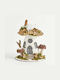 Eurolamp Christmas Decorative Wooden House Brown with Battery with Music 25x18.5x17.5cm.