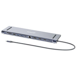 Manhattan USB-C Docking Station με HDMI/DisplayPort 4K PD Ethernet (190305)