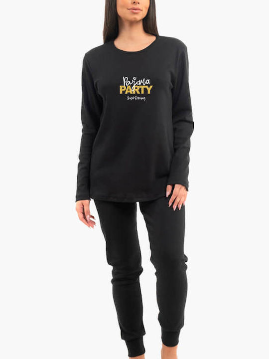 A.A UNDERWEAR Winter Women's Pyjama Set Black