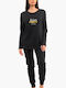 A.A UNDERWEAR Winter Women's Pyjama Set Black