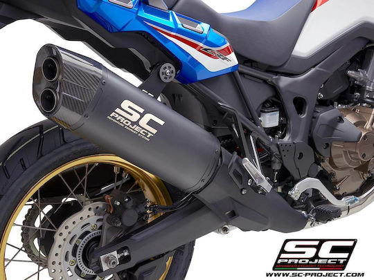 Τελικό Εξάτμισης Sc-project Adventure Honda Crf 1000l Africa Twin Μαύρο Ματ-carbon