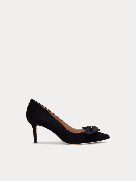 Ralph Lauren Suede Black Heels