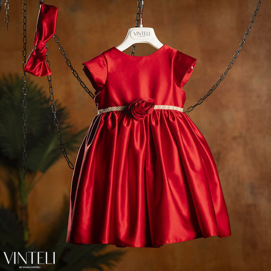 Vinteli Red Baptism Dress