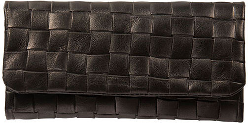 Mestango Leather Tobacco Pouch With Magnetic Clasp 16x8cm Black