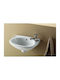 Sanindusa An der Wand montiert Wandhängendes / Aufgesetztes Waschbecken Porzellan 40x27cm White
