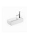 Sanindusa Note Wall Mounted Wall-mounted / Countertop Sink Porcelain 36.4x18x9cm White