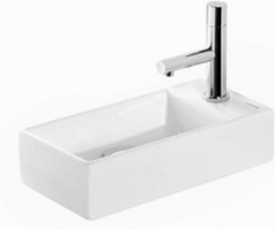 Sanindusa Note Wall Mounted Wall-mounted / Countertop Sink Porcelain 36.4x18x9cm White