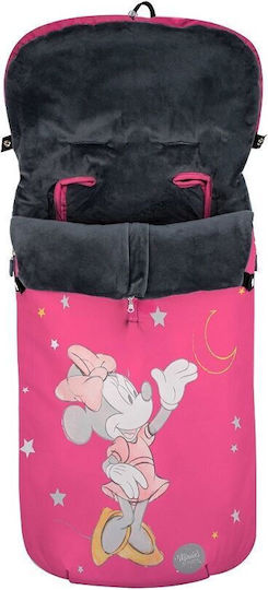 Interbaby Minnie Universal Ποδόσακος Καροτσιού Ροζ με Βελούδινη Επένδυση 105x46εκ.