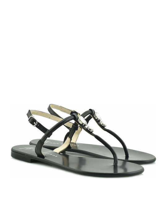 Flache Sandalen für Damen in Schwarz Farbe
