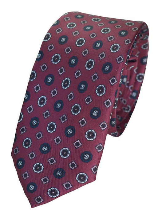 Boss Men's Tie Silk Printed in Red Color