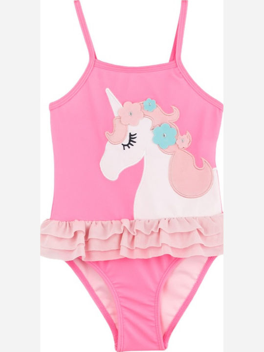 Joyce Summer Unicorn Детски Бански Една част Фуксия