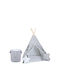 Eli Neli Kids Indian Teepee Play Tent Σετ Μαξιλάρια Gray