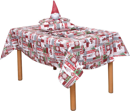 Viopros Christmas Tablecloth Fabric Multicolour L85xW85cm.
