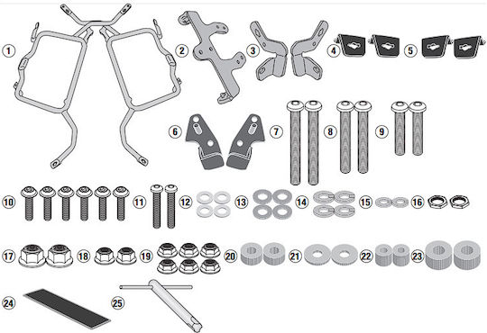 Side Case Racks Klr5127 BMW F750 GS 850 GS '18-'23 850GS Adv '19-'23 F 800 GS '24 F 900 GS Adv '24 Kappa