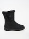 Women's Ankle Boots Platform & Fur Black