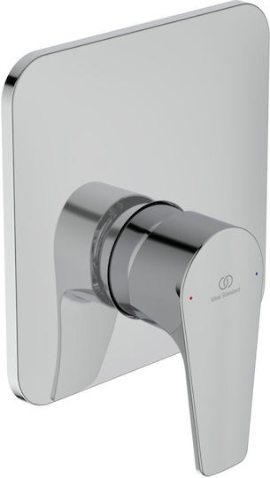 Ideal Standard Cerafine D A7188 Unterputz-Duschmischer-Set Innen + Außen Teil 47 mm Keramik-Klickverschluss Metallgriff Warm-Kalt-Wasseranzeige