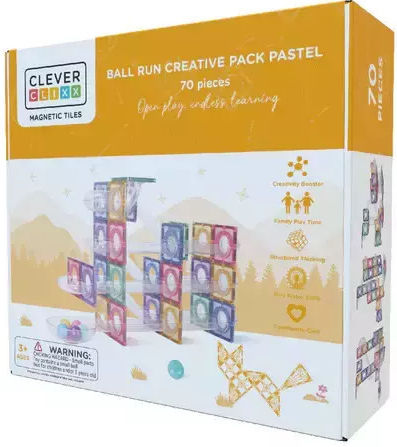 Cleverclixx Magnetisches Bau- und Konstruktionsspielzeug für Kinder ab 3 Jahren
