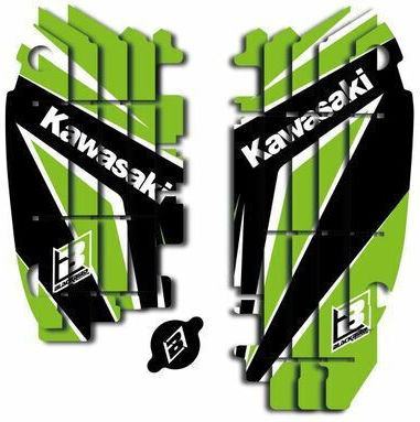 Blackbird Racing Σετ Αυτοκόλλητα A401n Kawasaki Kx 450 F 12-15 Μαύρο-πράσινο-λευκό