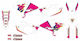 Set de autocolante Blackbird Racing 2242aa Yamaha Yz 250 02-21 Yamaha Yz 125 02-21 Roz-Alb