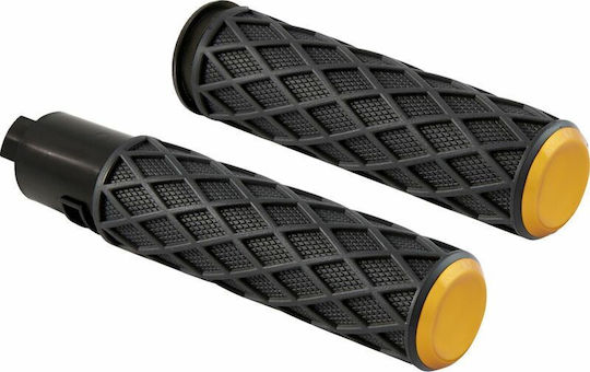 Arlen Ness Closed Grips Handlebar 25.4mm Diamond Throttle-by-wire Soft 500-060 Gold