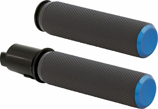 Грипове за кормило Arlen Ness 25.4mm с накатка за електронен дросел 500-053 Син