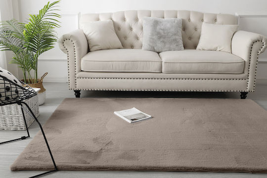 Beauty Home Rabbit Art 9642 Set Modern Schlafzimmer-Teppichsets Synthetisch,Polyester/Cotton/Leather Mocha / Grey 9642-ΣΕΤ 3Stück
