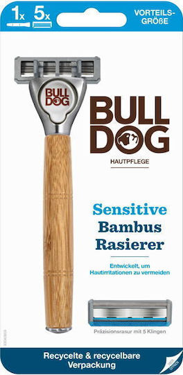 Bulldog Sensitive Ξυραφάκι με Ανταλλακτική Κεφαλή 5 Λεπίδων για Ευαίσθητες Επιδερμίδες