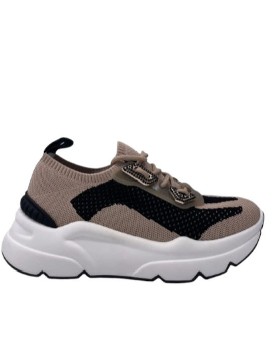 Damen Stiefel Beige / Black