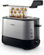 Philips Viva Collection Φρυγανιέρα 2 Θέσεων 1000W Inox