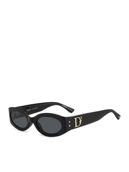 Dsquared2 Γυναικεία Γυαλιά Ηλίου με Μαύρο Κοκκάλινο Σκελετό και Μαύρο Φακό D2 0150/G/S 807/IR