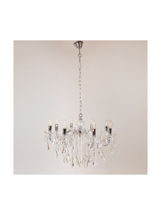 ESTHETI home Kronleuchter mit Kerzen Transparent